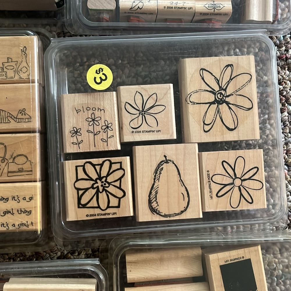 Stampin' Up! Assorted Rubber Stamps - Black and Tan Designs - Picture 6 of 9